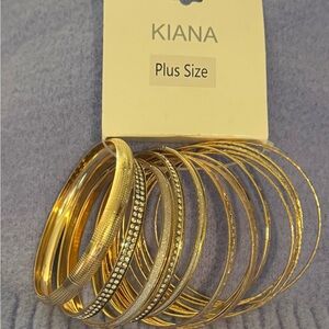 Plus size Gold Bangle Set for Women